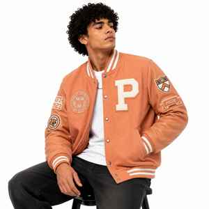 CHALASA SPORTS Veste de baseball en laine pour homme grande taille, hiver, séchage rapide et respirante, doublure polaire, logo personnalisé OEM - Product Image 5