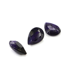 Saphirs bleus naturels de Bangkok, taille poire calibrée 9x11mm, pierres précieuses de saphir bleu naturel facettées pour la création de bijoux - Product Image 1