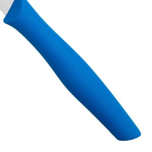 Couteaux à éplucher à manche bleu avec lame pointue argentée, prise en main ergonomique et protège-doigts pour l'épluchage des fruits et des légumes - Product Image 4
