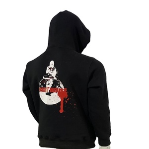 Sudadera con capucha y forro polar de algodón 100% con servicio OEM para adultos, novedad con cremallera térmica, estampado de logotipo personalizado para otoño - Product Image 2