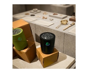 Portable Electric Incense <b>Burner</b> Aromatherapy Diffuser Round Wood Sandalwood Summer Fall Desktop Home Office Use - Product Image 1