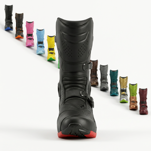 Motorcycle Riding Boots <b>Waterproof</b> Protective Gear Anti Slip High Performance Solid Color Custom Logo Motocross Safety Boots - Product Image 1