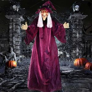 Decoración de Halloween 2025: Brujas Voladoras Gigantes Electrónicas Animadas de 70 Pulgadas, con Sonido y Activación Táctil - Product Image 4