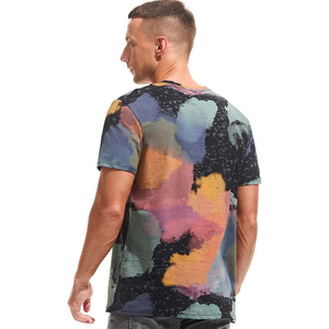เสื้อยืดคอกลมผ้าถักไร้ตะเข็บสำหรับผู้ชาย 240GSM ผ้าฝ้ายเปล่า ขายส่งจำนวนมาก ยุโรป - Product Image 6