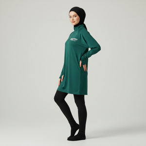 Haut Modeste Confortable à Manches Longues avec Trous pour les Pouces, Élégant et Respirant, Vêtement de Modestie Musulmane + Spandex/Polyester Écologique pour - Product Image 1