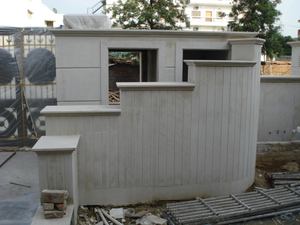 Pierre de grès blanc menthe pour extérieur, finition naturelle brossée, polie et fendue, grandes dalles et carreaux - Product Image 2