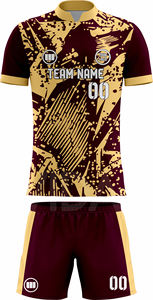 Fabricante de Uniformes de Fútbol Personalizados para Equipos, Conjunto de Camiseta y Pantalones Cortos de Fútbol de Poliéster Transpirable, Proveedor Mayorista - Product Image 4