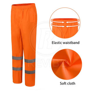 Trending Style Men's Nylon <b>Waterproof</b> Safety <b>Trouser</b> Hi Visibility Workwear Durable Stitching Comfortable Industrial Customized - Product Image 3