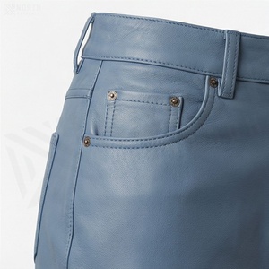 Women High Waist Faux Leather Mini Pencil Skirt With Pocket Shiny Solid Color Minimalist Design All Seasons Wear - Product Image 5