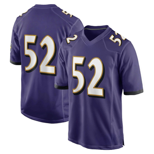 Custom Purple American Football Jersey V Neck Team Uniform OEM Private <b>Label</b> Custom <b>Name</b> Number Sublimation Wholesale - Product Image 3