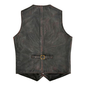Nouveau gilet de motard en cuir et toile respirant pour homme, idéal pour l'hiver et les activités de plein air, léger - Product Image 5