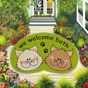 Tapis en fibre de coco personnalisés à imprimé animal, écologiques, résistants aux taches, antidérapants, pour entreprises et maisons, designs personnalisables - Product Image 3