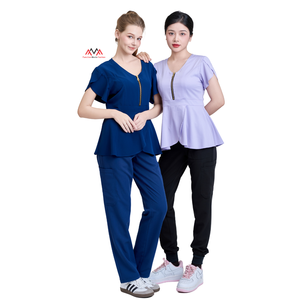 Combinaison médicale VN FACTORY en coton/polyester/spandex, toile, très confortable, utile, design de combinaison de salon de beauté, uniforme d'hôpital - Product Image 1