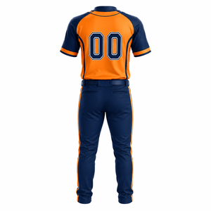 Contraste de couleurs, respirant, antibactérien, séchage rapide, uniforme de baseball, vêtements d'équipe, polyester, logo personnalisé, OEM - Product Image 3