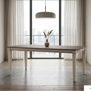 Table à manger en bois massif Contesa, écologique, durable, design moderne et minimaliste, finition naturelle, pour la maison et les restaurants - Product Image 1