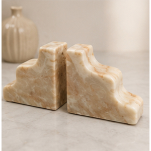 Carved Stone Bookends Irregular Shape Art Sculpture Home Decoration Relievo Technique - Product Image 6