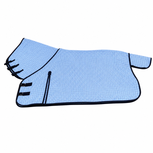Polycotton White Horse <b>Winter</b> Combo Rug | Purple Canvas Turnout <b>Blanket</b> Double Buckle Neck Strap <b>Heavy</b> Duty Cover Export Quality - Product Image 1