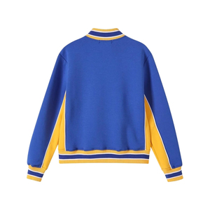 Chaqueta Deportiva SGRho Azul Real con Detalles Dorados, Chaqueta de Entrenamiento con Cierre Completo, Ligera, para Deportes Universitarios y Sororidades - Product Image 2