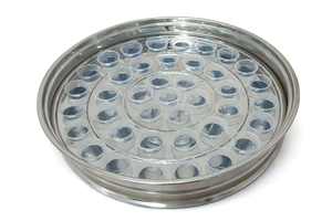 Durable Stainless Steel Single Tray Holy Communion Set 40 Cups Bottom Ring <b>Mirror</b> Polish Church Use Deluxe Grade Dishwasher Safe - Product Image 3
