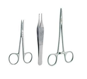 Kit de ciseaux à sutures manuels en acier inoxydable de qualité chirurgicale O R, kit de retrait de sutures certifié pour étudiants en médecine et infirmières par Dentavex - Product Image 6