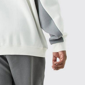 เสื้อสเวตเชิ้ตผู้ชายผ้าโพลีเอสเตอร์/คอตตอนกันยับ ทรงหลวม สีตัดต่อ ปักลาย  สำหรับฤดูหนาว สไตล์ลำลอง รับผลิตแบบ OEM - Product Image 5