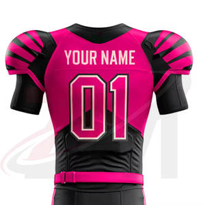 ชุดกีฬาออกแบบพิเศษ ชุดอเมริกันฟุตบอล แขนสั้น โพลีเอสเตอร์ 100% ปรับแต่งได้ ราคาส่งถูก ผลิตในปากีสถาน - Product Image 5