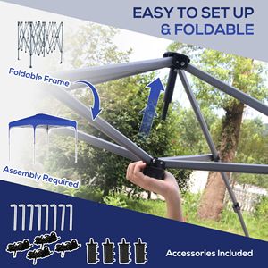 "8FT X 8FT Wedding Party <b>Tent</b> <b>Canopy</b> with Adjustable Height & Carry Bag" - Product Image 5