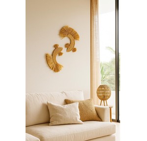 Escultura Colgante de Pez Betta Oceánico para Cuarto de Niños, Decoración de Ratán, Arte de Pared de Animal de Fibra Natural Hecho a Mano para Niños - Product Image 4