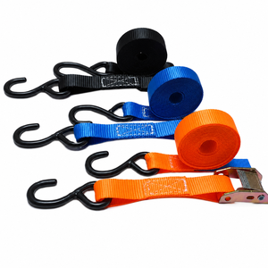 Correa de Amarre con Hebilla de Leva de 25 mm, Poliéster/PES, 250 kg, Certificación CE, con Gancho en S Personalizable para Sujeción de Carga, Marca Provina - Product Image 1