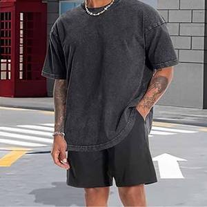 Camiseta Oversize para Hombre, Estilo Desgastado, Holgada, Estampada, de Color Liso, Transpirable, con el Mejor Diseño, Cargada por Dress Sports - Product Image 6