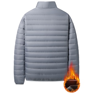 Style Men's Quilted Shiny Puffer Jacket Padded Winter Hood <b>Bubble</b> <b>Coat</b> Walking Plus Size Outerwear With Patch Logo Puffer Jacket - Product Image 2
