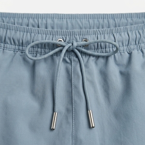 Shorts de Baño para Hombre, Estilo Vintage, con Cordón Ajustable, 100% Nailon, Color Sólido, Logotipo Personalizado en la Parte Delantera, Cintura Alta, Transpirables y de Secado Rápido - Product Image 2