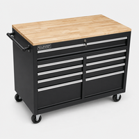 Armoire à outils en acier à structure assemblée avec roulettes, chariot à outils métallique pour atelier
