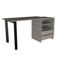 Escritorio de Oficina Cusco Gris Claro de 120 cm, Escritorio con Almacenamiento Personalizable, Muebles de Oficina