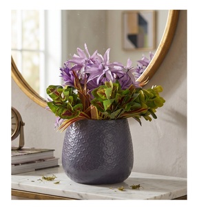 Decoración hogar alumbre. Textura en relieve Clásico Gris Venta caliente Barato Factor directo Venta Florero Estilo único Florero de boda de lujo - Product Image 1