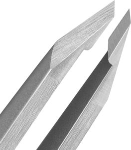 Ensemble de pinces à sourcils courbées en acier inoxydable sans soudure, étui en PU, pointes inclinées, pinces de précision durables pour une épilation classique - Product Image 1