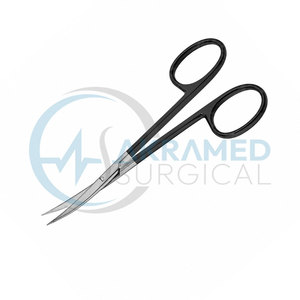 Ciseaux de tenotomie Super Cut Stevens 4,5 pouces, courbés, micro-dentelés, manche noir, acier inoxydable, instrument chirurgical CE ISO - Product Image 3