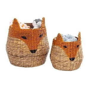 Cute Elephant Shaped Natural Water Hyacinth Storage <b>Basket</b> <b>With</b> <b>Lid</b> And Handle For Children's Toy Storage Animal <b>Basket</b> - Product Image 4