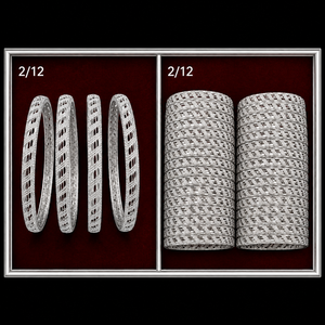 Women's Tibetan Silver <b>Bangles</b> Classic Flower Pattern A-43012 - Product Image 6