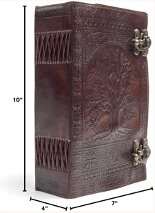 Carnets en cuir vintage Celtic Tree Life, reliure cousue, avec papier à bords festonnés vintage, journaux et agendas, carnet de croquis - Product Image 3