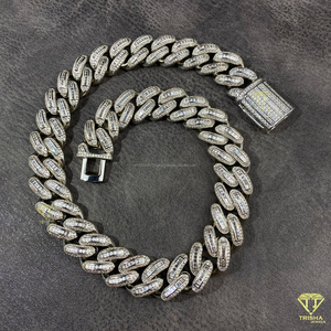Cadena Cubana Miami con Diamantes Moissanite y Baño de Oro, Personalizable con Logotipo, Joyería Hip Hop de Moda para Hombre, Venta al Por Mayor - Product Image 4