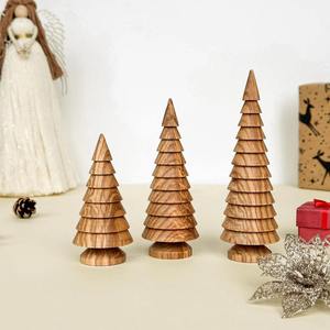 Décoration de table en forme de sapin de Noël en bois pour la maison, le bureau, les fêtes, les décorations de vacances et les cadeaux, en provenance d'Inde - Product Image 1