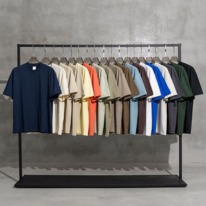 เสื้อยืดคอตตอนสีพื้นแบบกำหนดเองสำหรับผู้ชาย ทรงหลวม สวมใส่สบาย สไตล์คลาสสิก ขายดี เสื้อผ้าสตรีทแวร์ น้ำหนักเบา ทรงโอเวอร์ไซส์ - Product Image 4