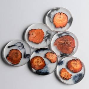 Posavasos de Resina de Alta Resistencia, Hechos a Mano, Forma Irregular, Diseño Moderno, Reutilizables, Ecológicos, 2mm de Grosor, APEX FASHION ART - Product Image 3