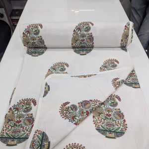 Hand Block Printed Cotton Double Dohar Floral Soft <b>Luxury</b> Cotton Queen Size Dohar Traditional Rajasthani Eco-friendly Dohar - Product Image 1