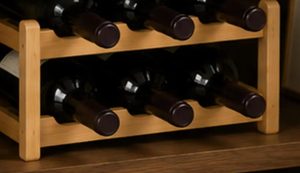 Étagère à vin moderne en bambou naturel, design vague, avec support stable pour bouteilles, pour cuisine, cave à vin, salle à manger, bar - Product Image 4