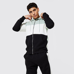 Ensemble de survêtements d'hiver en molleton 100 % coton pour hommes, coupe régulière, grandes tailles, imprimé sérigraphié, pour le jogging et l'entraînement, vente en gros - Product Image 4