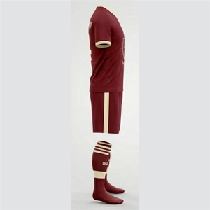Custom Mighty Eagles Football Club Men's <b>Soccer</b> Jersey Set Maroon Gold Lion Crest Sublimated Breathable Regular Fit All Seasons - Product Image 3