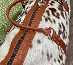 Bolsa de Viaje de Cuero Auténtico, Estilo Vintage, Gran Capacidad, Cierre de Cremallera, Portátil, Hecha a Mano, Ligera - Product Image 4