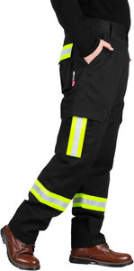 Pantalones de Seguridad de Color Negro Hechos a Medida, Pantalones de Seguridad de Alta Visibilidad, Pantalones de Seguridad Reflectantes y Resistentes al Viento - Product Image 4